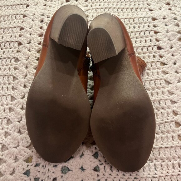 Sbicca Vintage Collection Coushatta Brown Leather High Heel Bootie Size 8 - Picture 7 of 9